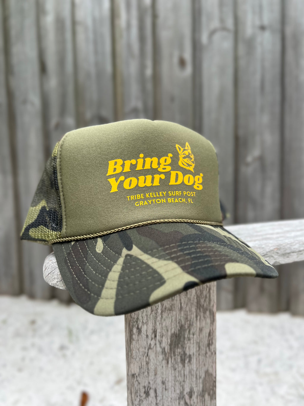 Bring Your Dog Trucker Hat – Tribe Kelley Surf Post