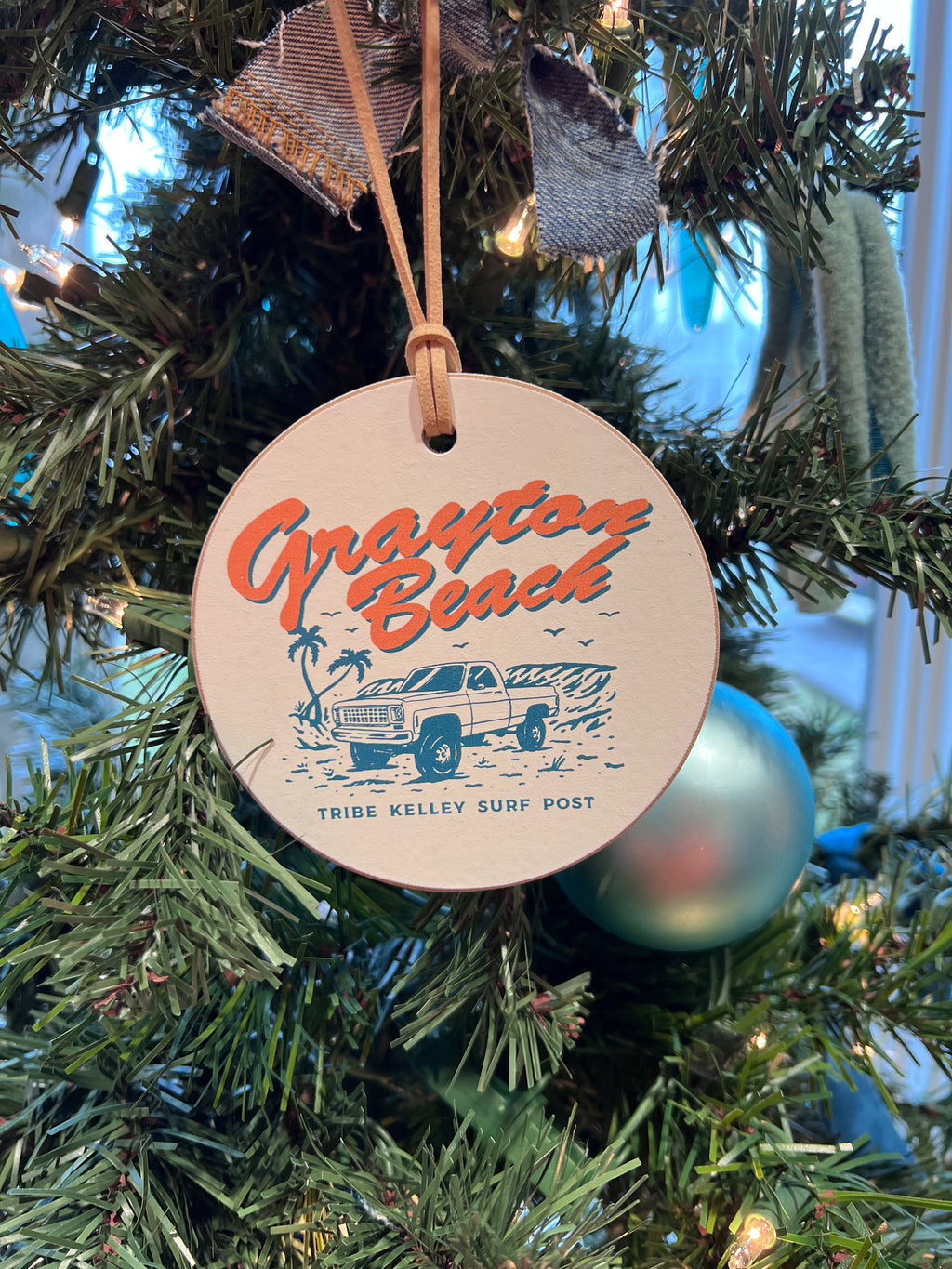 Truck on the Beach Ornament Tribe Kelley Surf Post