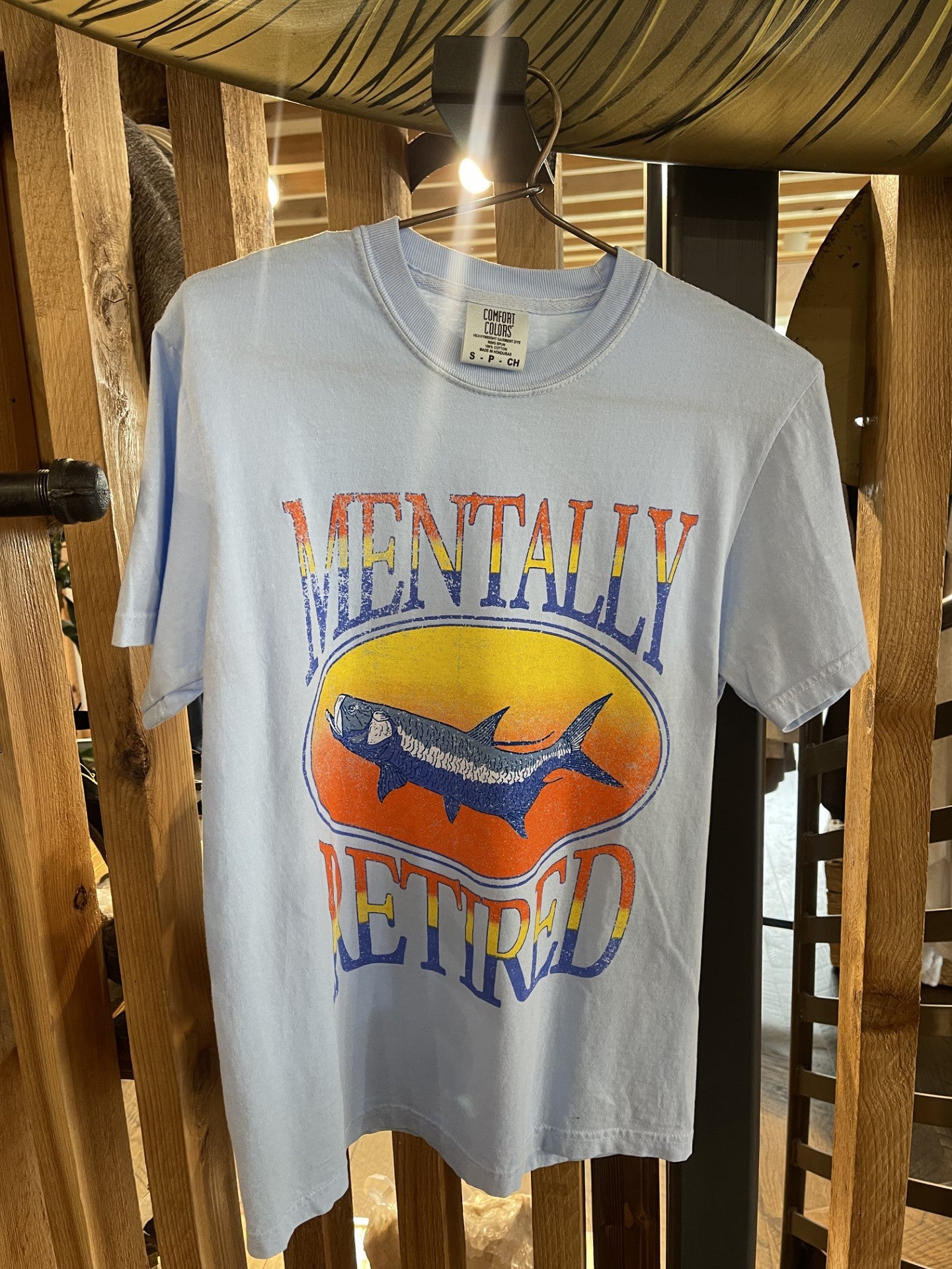 Mentally Retired Tee - Light Blue