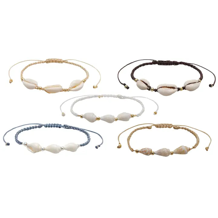 Braided Shell Bracelets Assorted