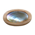 Teak and Abalone Shell Dish