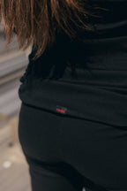 Ribbed Fold Over Flare Leggings