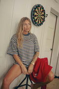 American Made Striped Boxy Tee