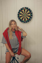 American Made Striped Boxy Tee