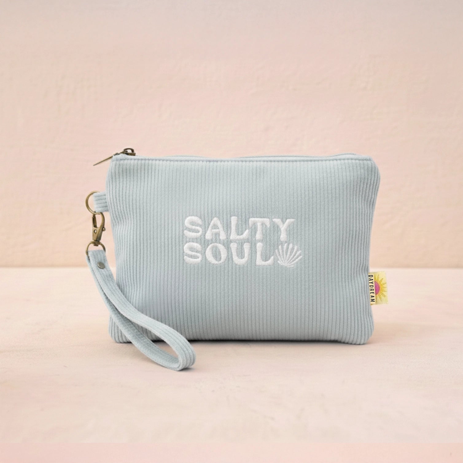 Corduroy Wristlet 7" Zip Pouch | Salty Souls