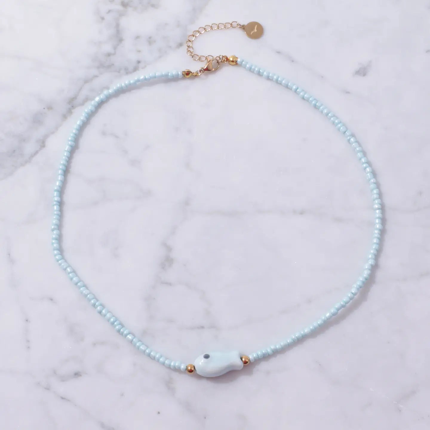 Good Luck Fish Bahama Wood Bead Necklace