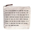 This Is the Beginning Canvas Zip Bag