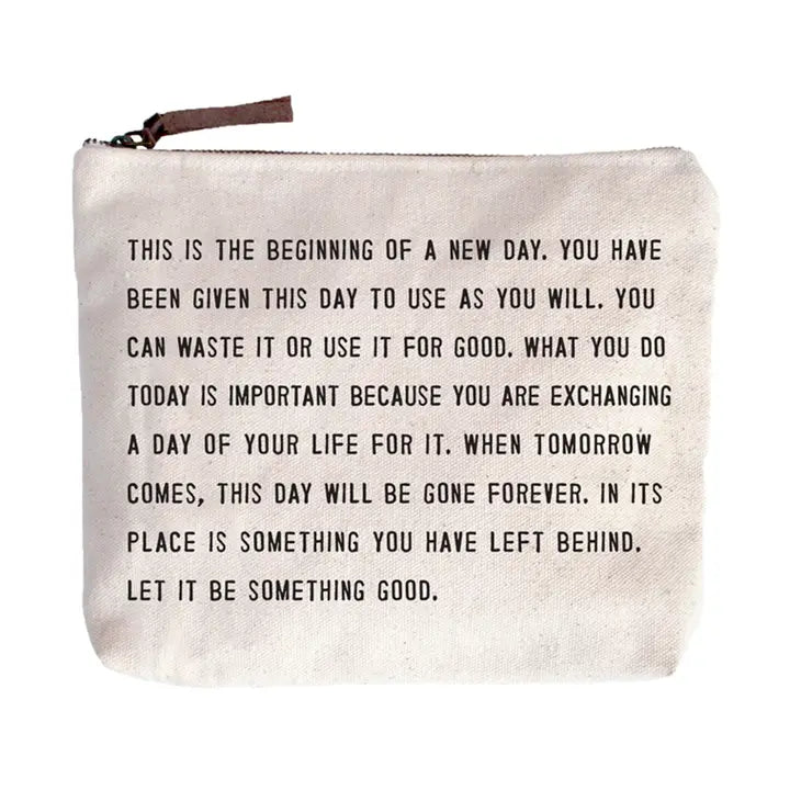 This Is the Beginning Canvas Zip Bag