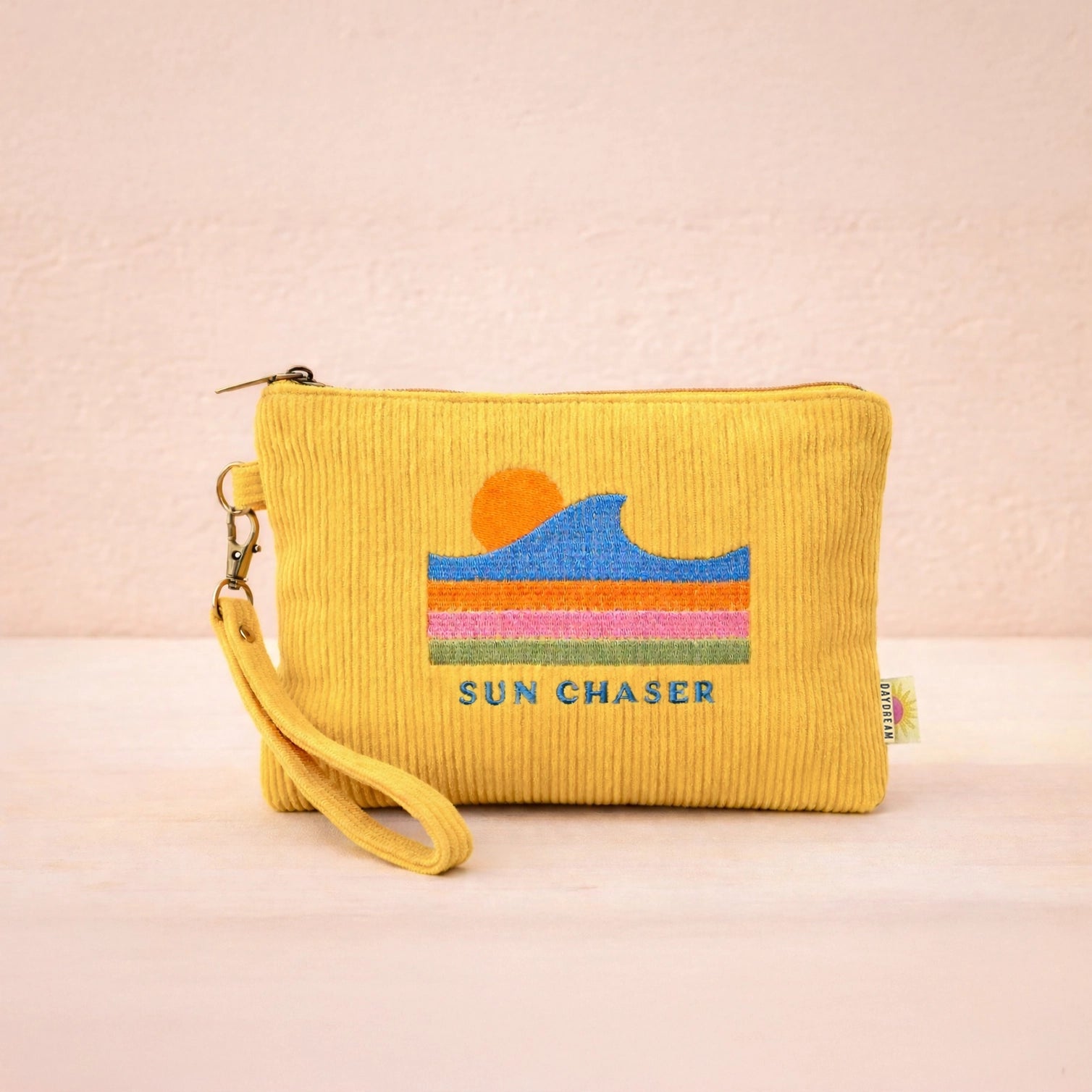 Corduroy Wristlet 7" Zip Pouch | Summer