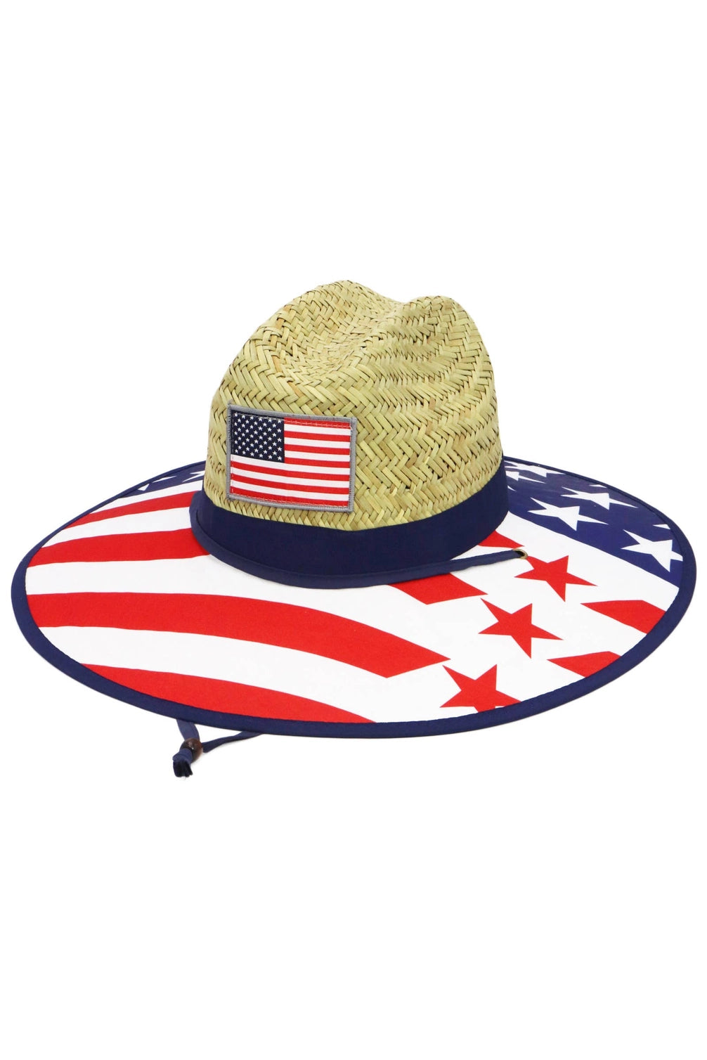 American Flag Over Brim Print Lifeguard Hat