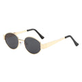 Metal Oval Retro Minimal Uv Protection Fashion Sunglasses