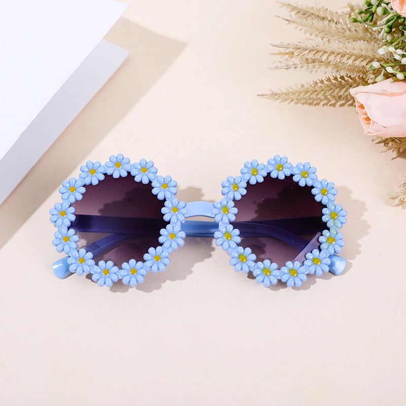 Daisy Round Frame Petals Children's Sunglasses