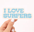 I Love Surfers Sticker