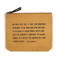 My Wish For You (Maya Angelou) Canvas Zip Bag- Sunflower