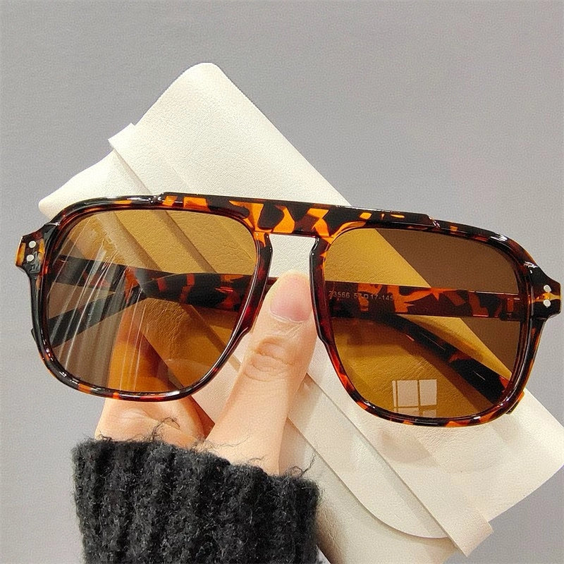 Retro Large-Frame Ocean Sunglasses
