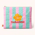 Paradise Beach Pouch 12" | Water-Resistant Beach Zip Pouch