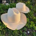 Natural Palm Leaf Straw Cowboy Hat