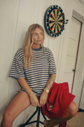 American Made Striped Boxy Tee