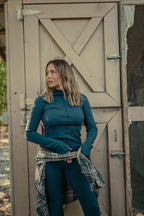 Ribbed Mock Neck - Coastal Countryside