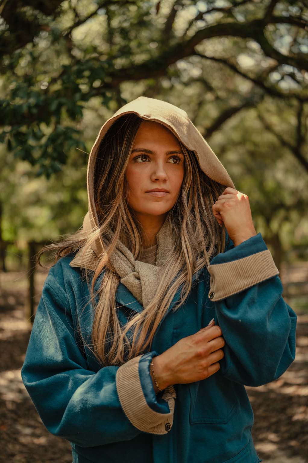 Hood Scarf - Coastal Countryside