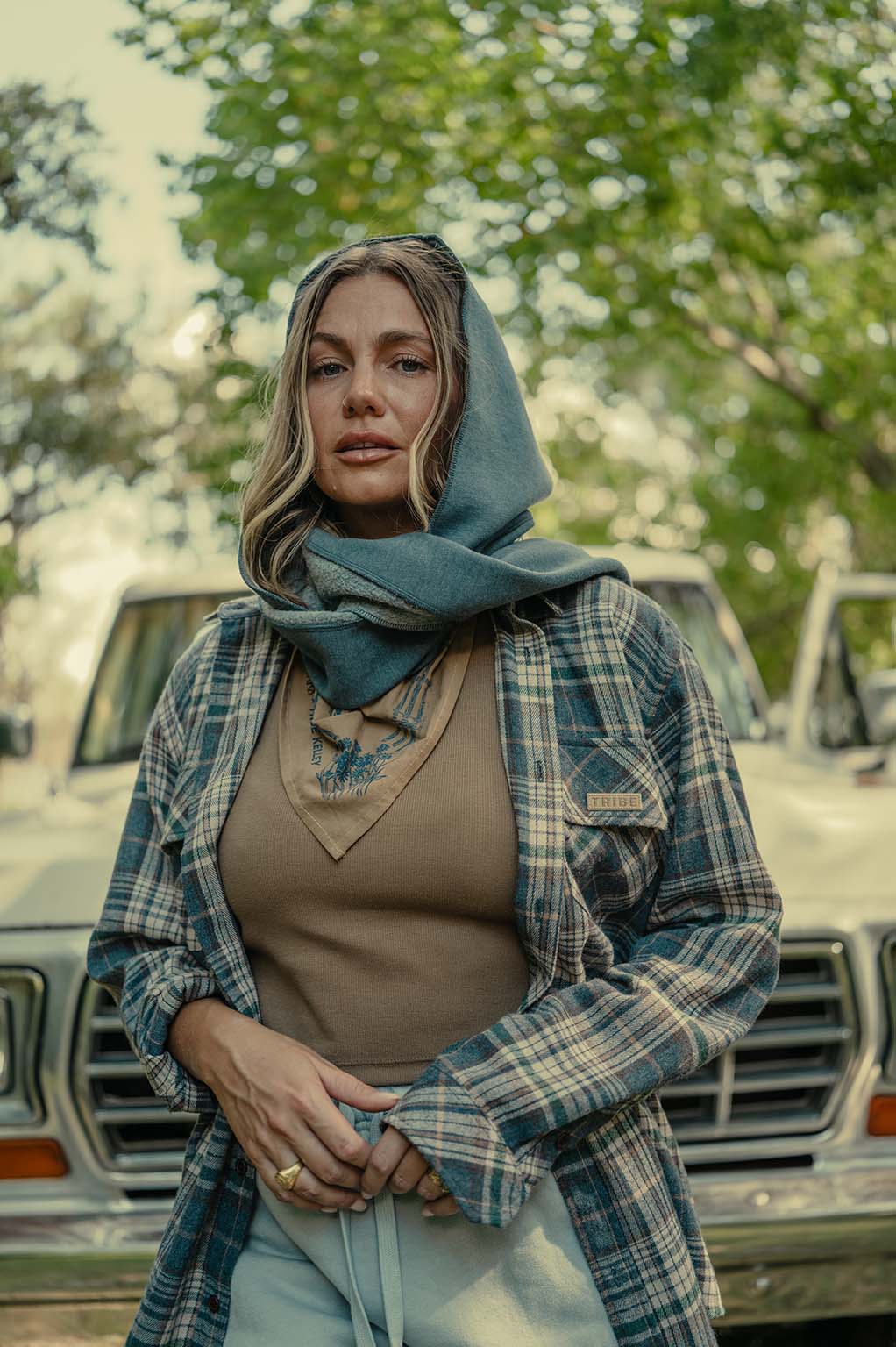 Hood Scarf - Coastal Countryside