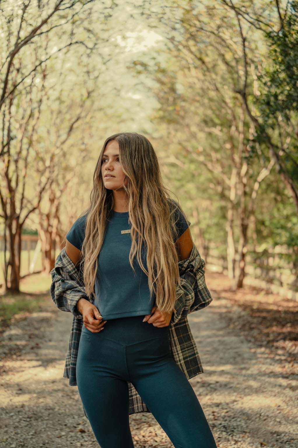 Ribbed Leggings - Coastal Countryside