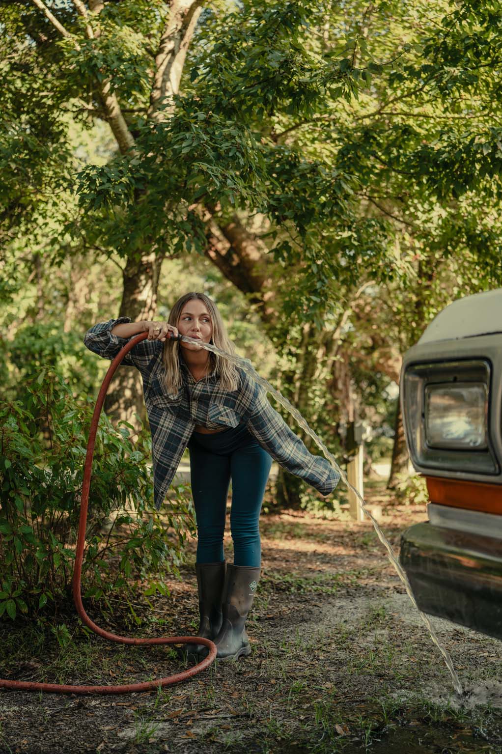 Ribbed Leggings - Coastal Countryside