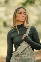 Ribbed Long Sleeve Mock Neck