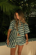 Canvas Striped Boat Bag