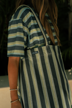 Canvas Striped Boat Bag