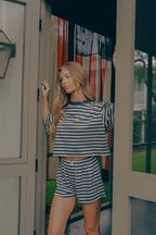 American Made Striped Boxy Tee