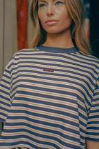 American Made Striped Boxy Tee