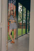 American Made Striped Boxy Tee