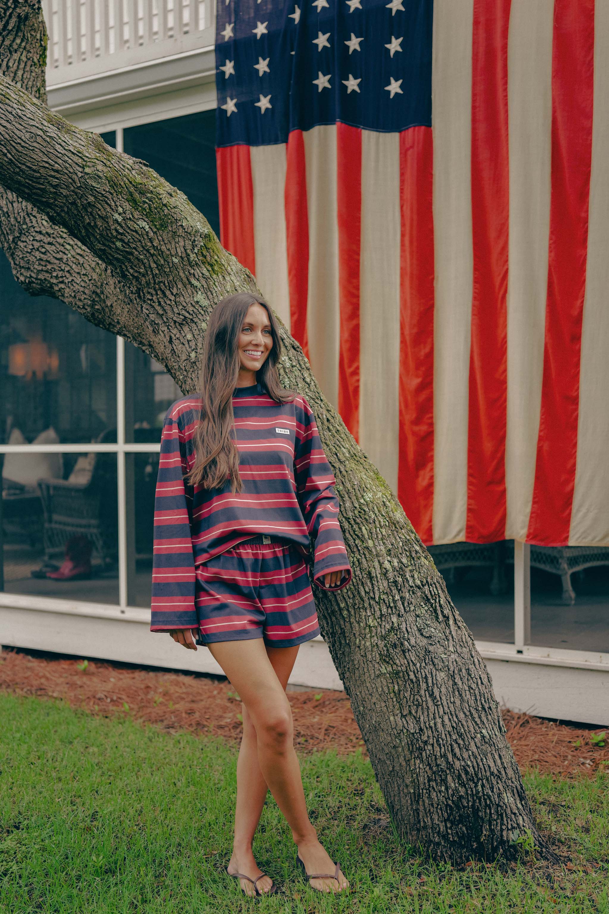 Star Spangle Striped Long Sleeve