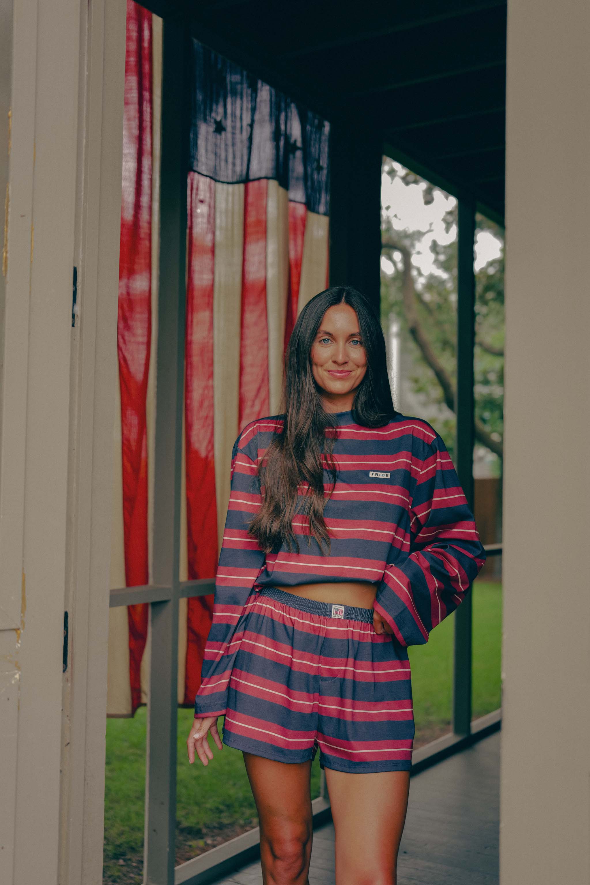 Star Spangle Striped Long Sleeve