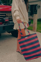 American Made Striped Boat Bag