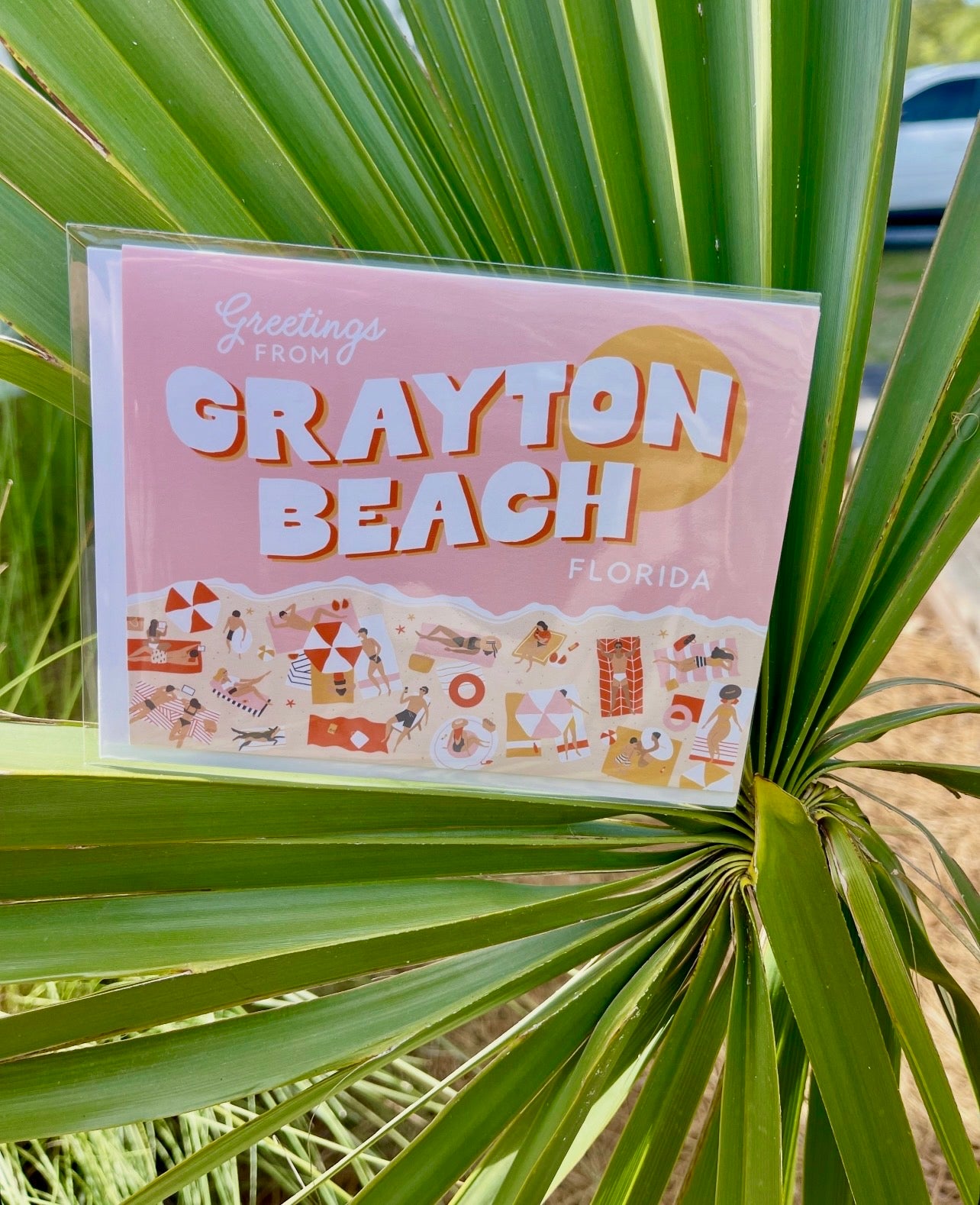 Custom Beach Town Greeting Card