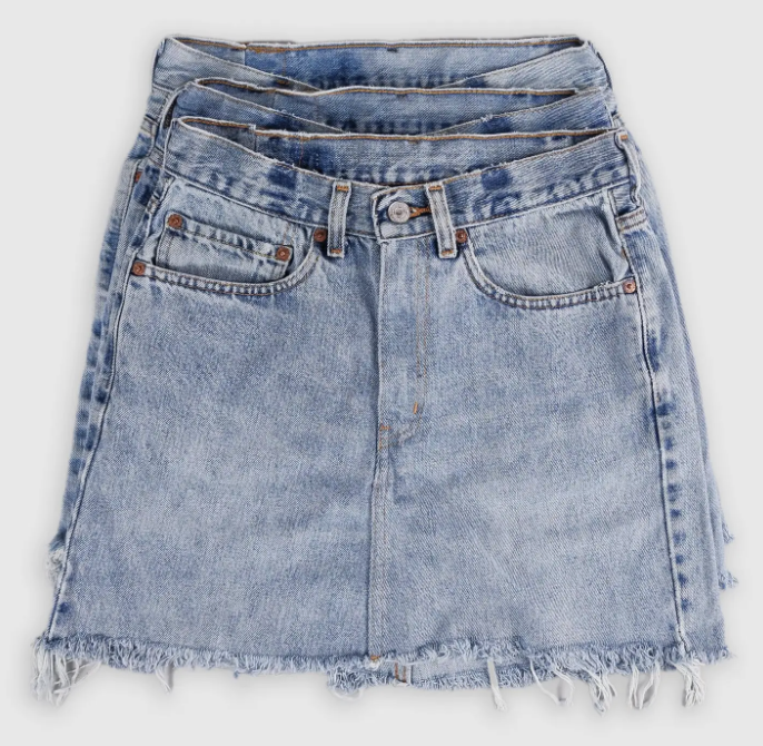 Upcycled Denim Skirt