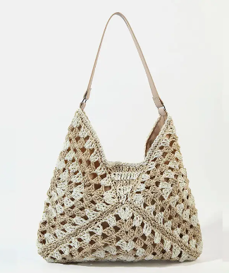 Paper Rope Woven Beach Bag