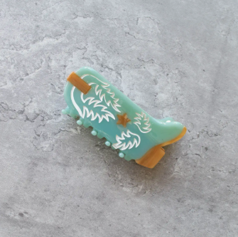 Cowboy Boot Hair Clip Claw