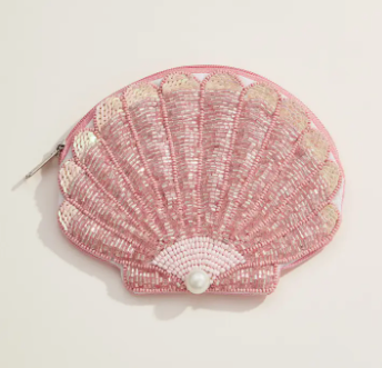 Beaded Shell Pouch