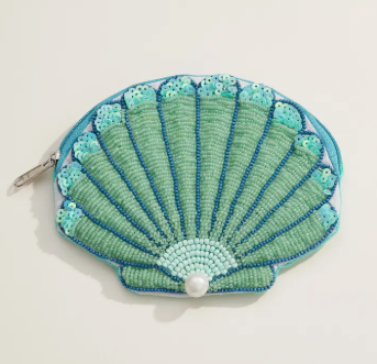 Beaded Shell Pouch