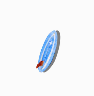 Hand-Painted Surf Boards Claw Hair Clip | Eco-Friendly