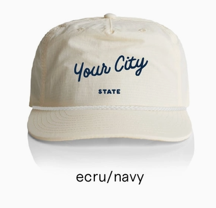 Customizable Handwritten Script Text Nylon Rope Hat