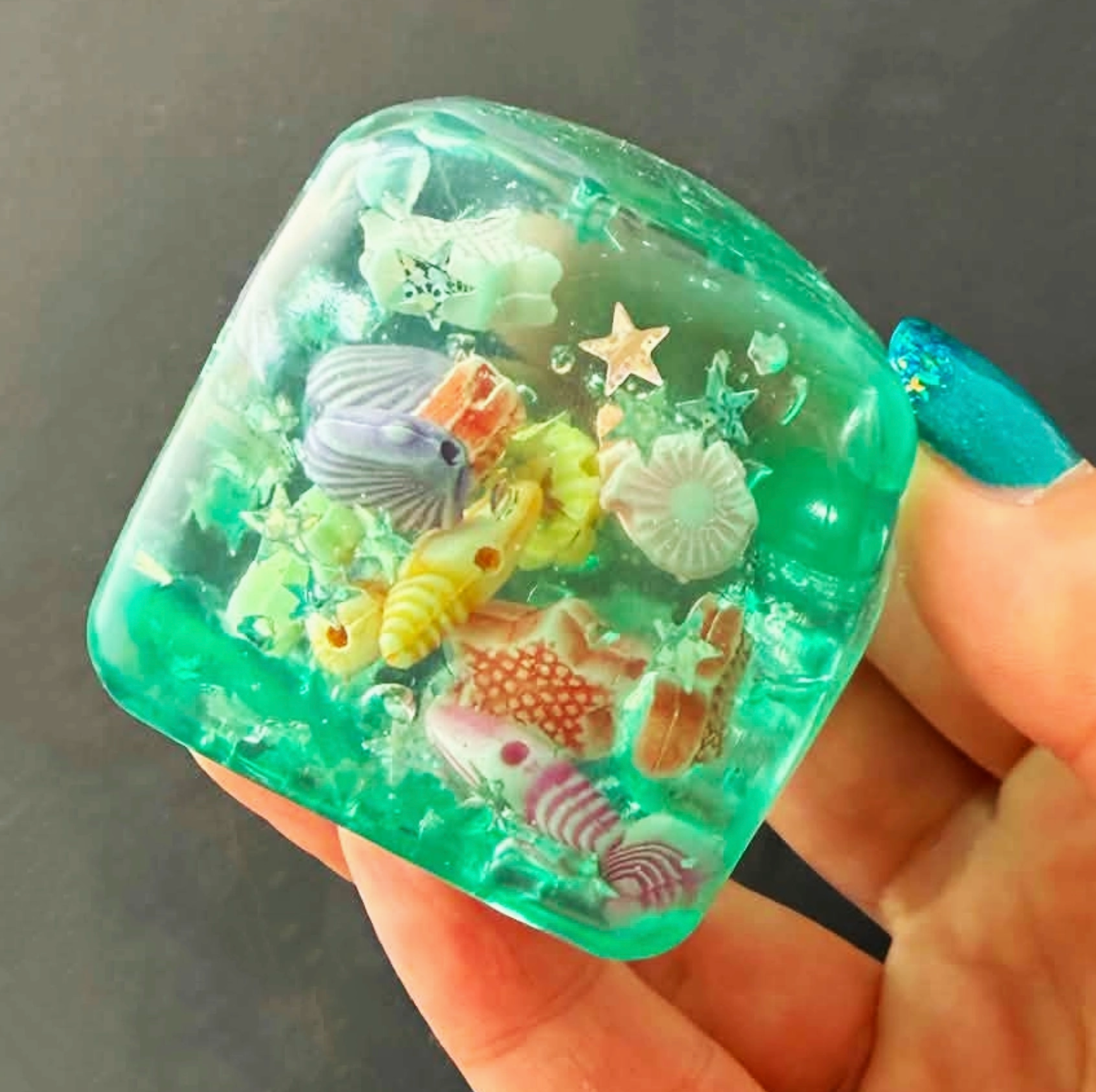 Squishy Ocean Sugar Stress Cube