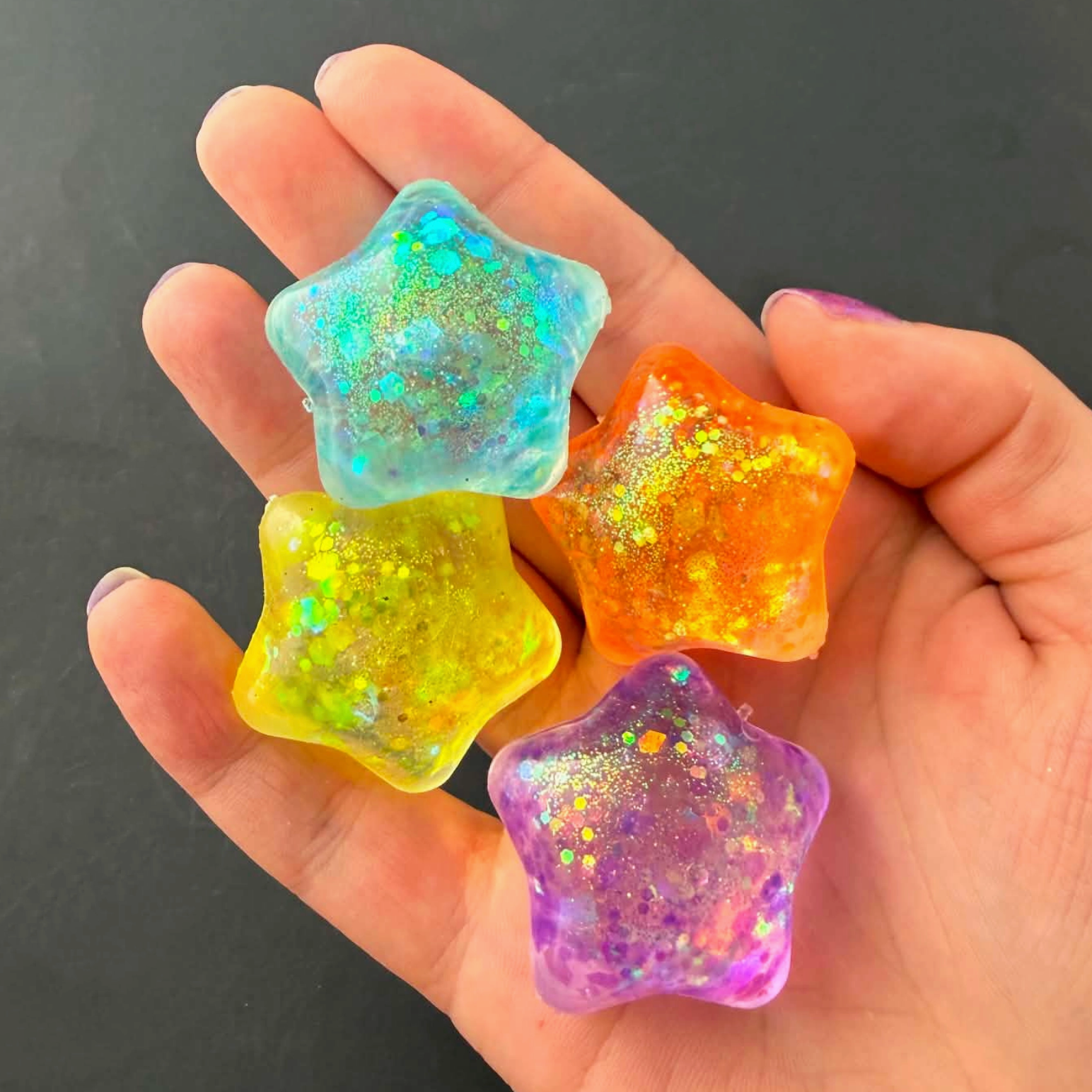 Squishy Mini Glitter Stars