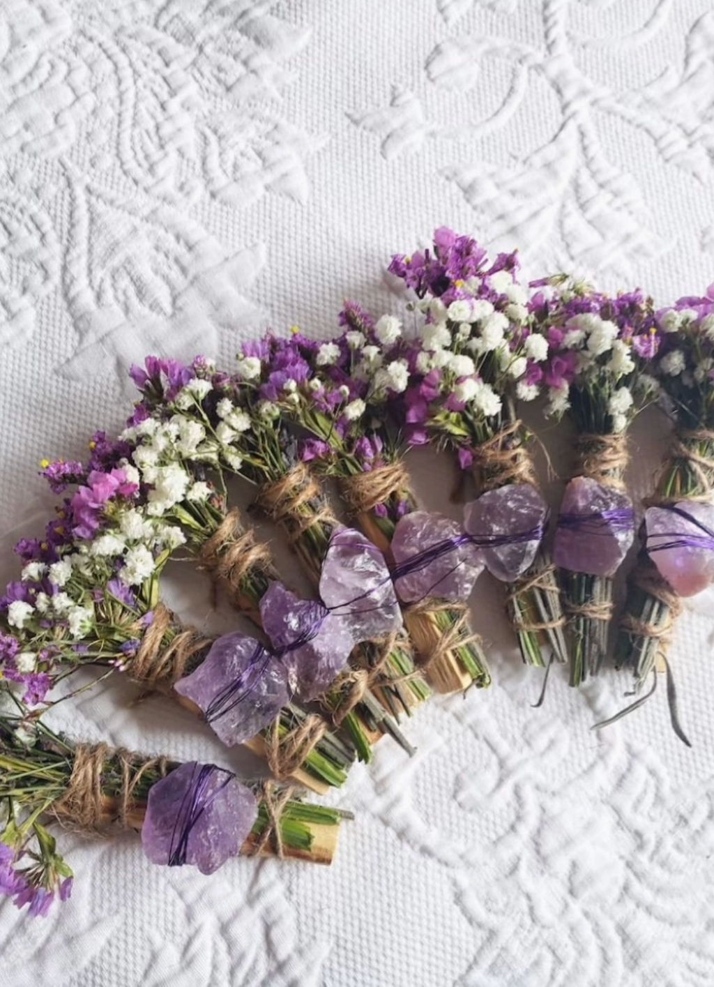 Amethyst, Lavender and Palo Santo Smudge Stick