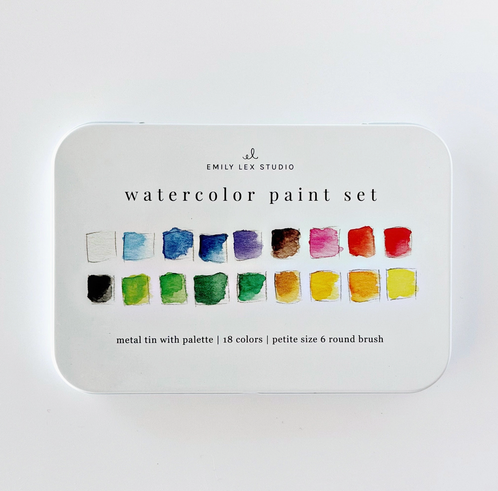 Watercolor Paint Set 18 Colors with Brush