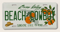 Beach Cowboy License Plate