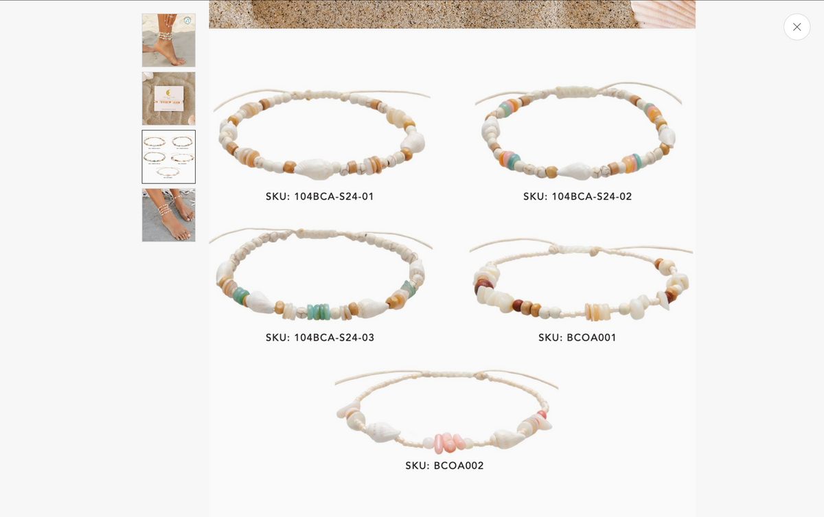 Beachcomber Shell Anklets